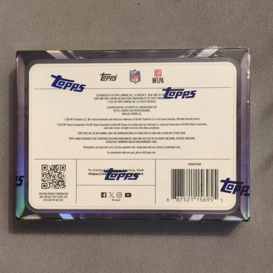 2025 Topps Chrome Black Football NFL Factory Sealed Hobby Box